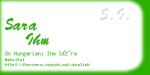 sara ihm business card